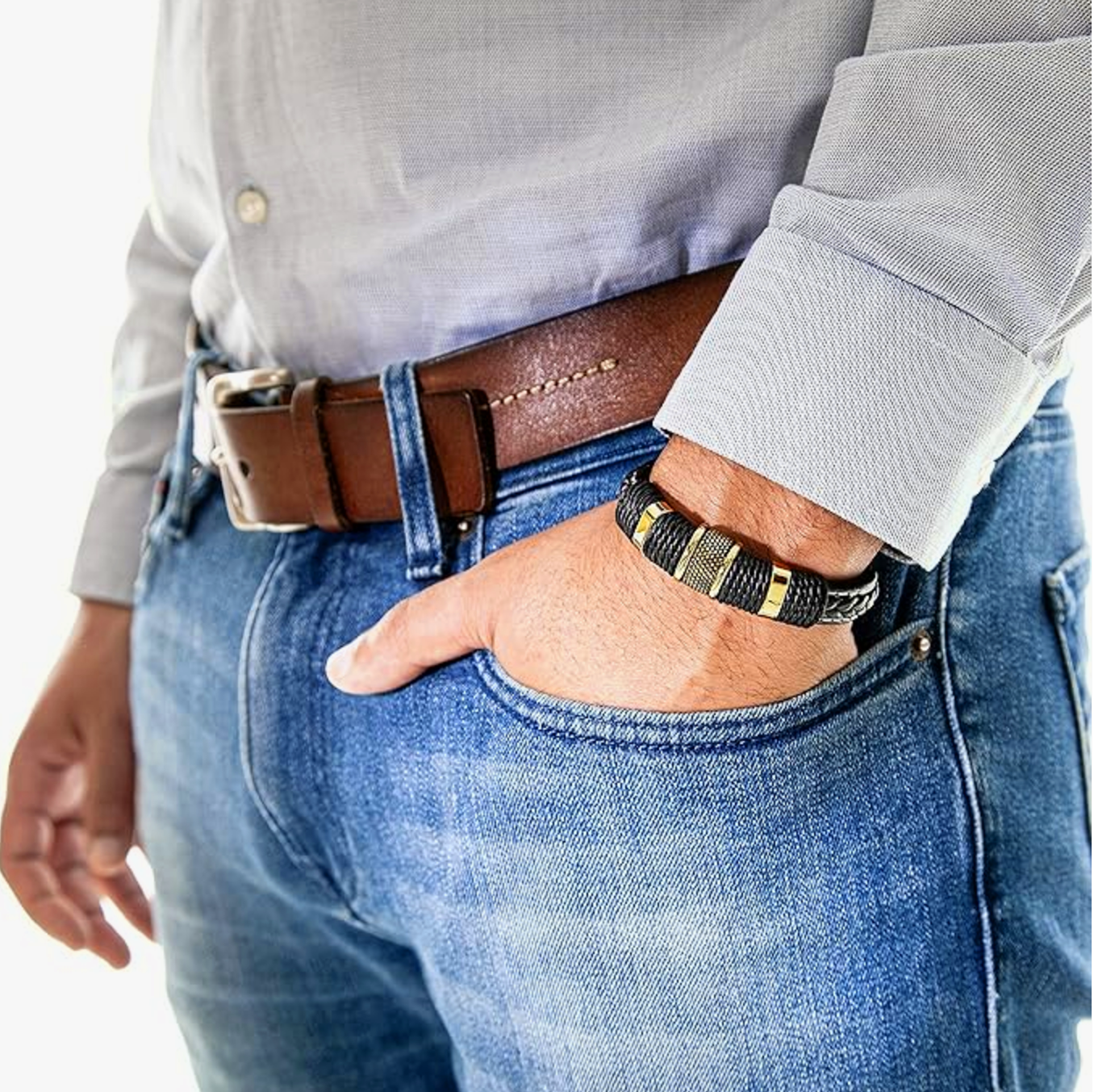 PREMIUM BRACELET LEATHER/GOLD DPR0231
