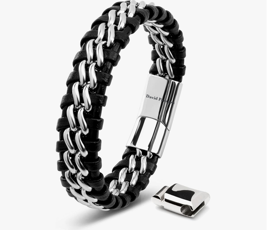 STAINLESS BRACELET BLACK-SILVER DPR0199